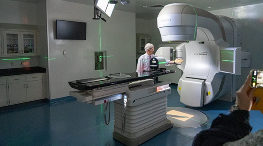 A linear accelerator machine.