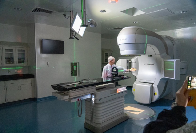 A linear accelerator machine.